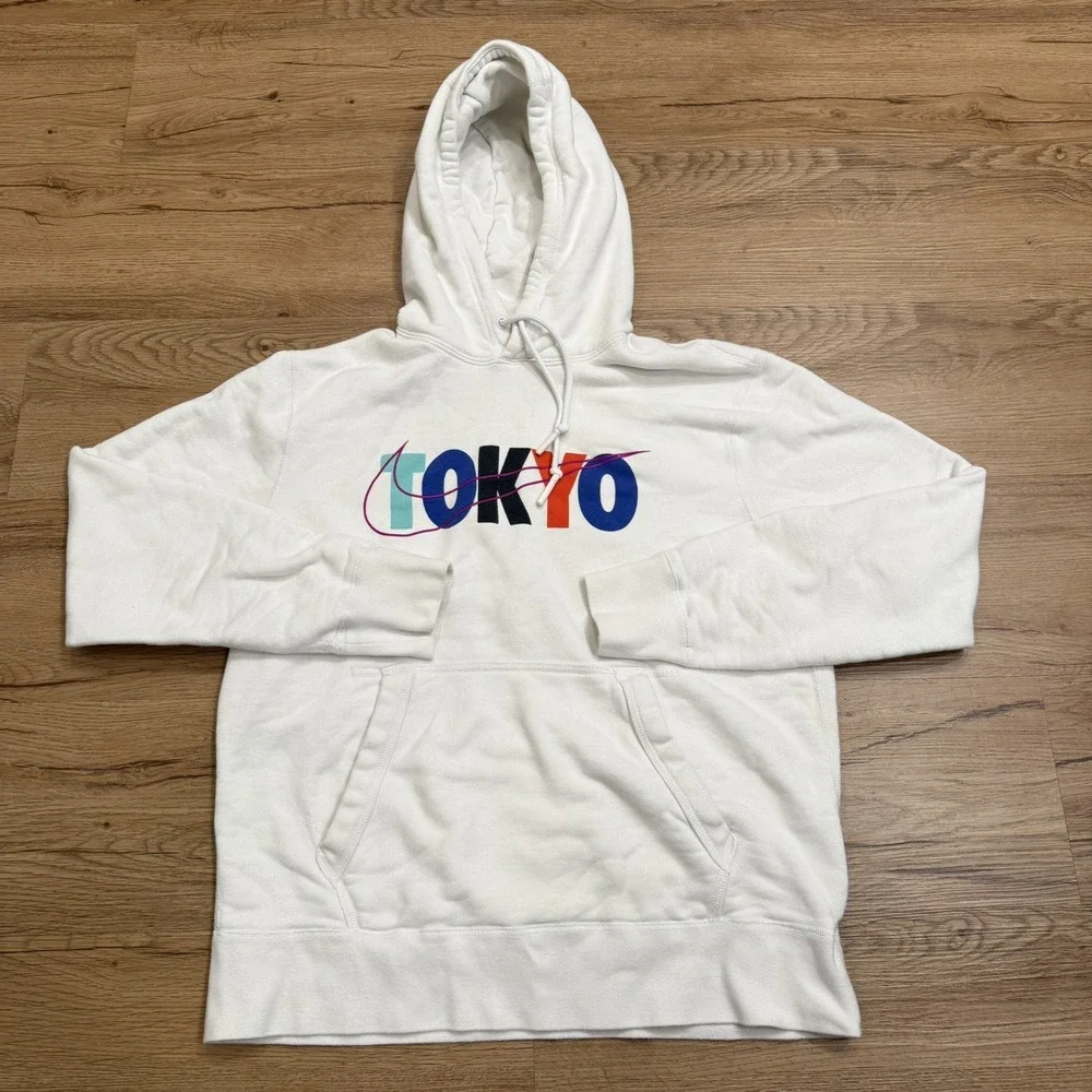 Nike Hoodie Tokyo‎ Pullover White Women's XL